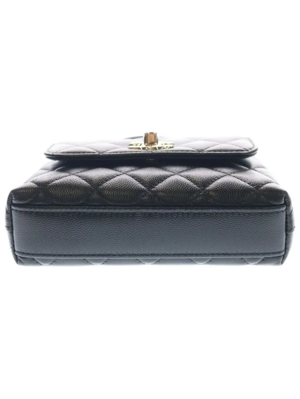 Chanel Coco Handle Xxs 2-Way Chain Shoulder Bag Black Caviar Leather Gold